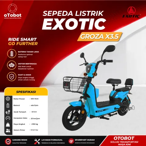 SEPEDA LISTRIK EXOTIC GROZA X3.5 SECOND