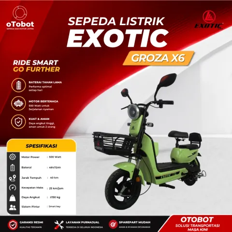 SEPEDA LISTRIK EXOTIC GROZA X6 SECOND