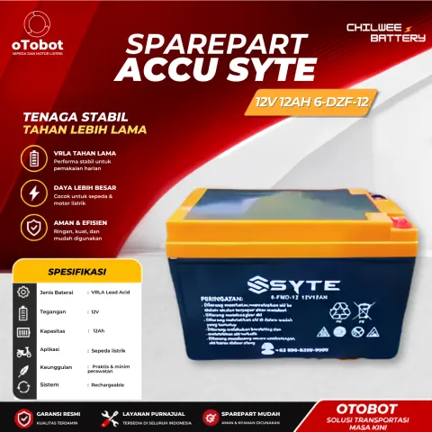 ACCU SYTE 12V 12AH 6-DZF-12