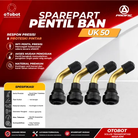 PENTIL BAN TUBBLESS BENGKOK SEPEDA LISTRIK UK 50
