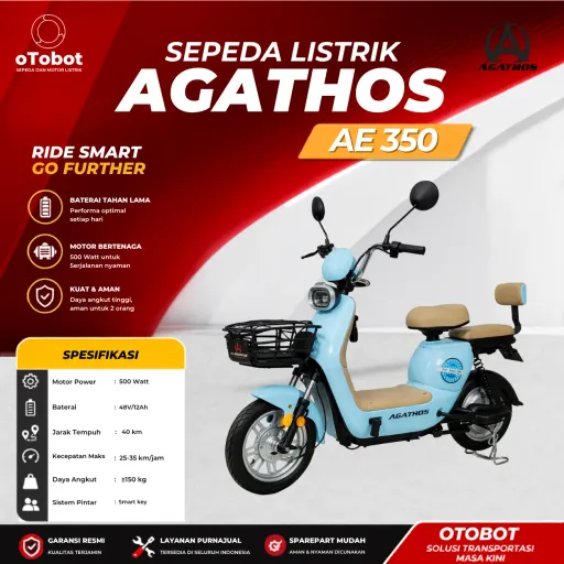 SEPEDA LISTRIK AGATOS AE 350 SECOND