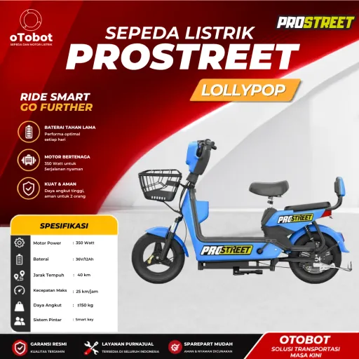 SEPEDA LISTRIK PROSTREET LOLLYPOP SECOND