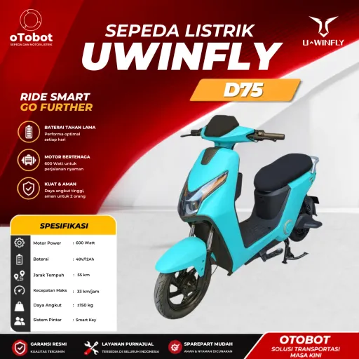 SEPEDA LISTRIK UWINFLY D75 SECOND