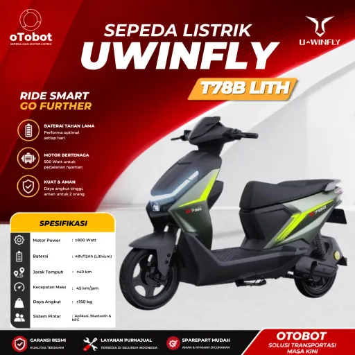 SEPEDA LISTRIK UWINFLY T78B (LITH)