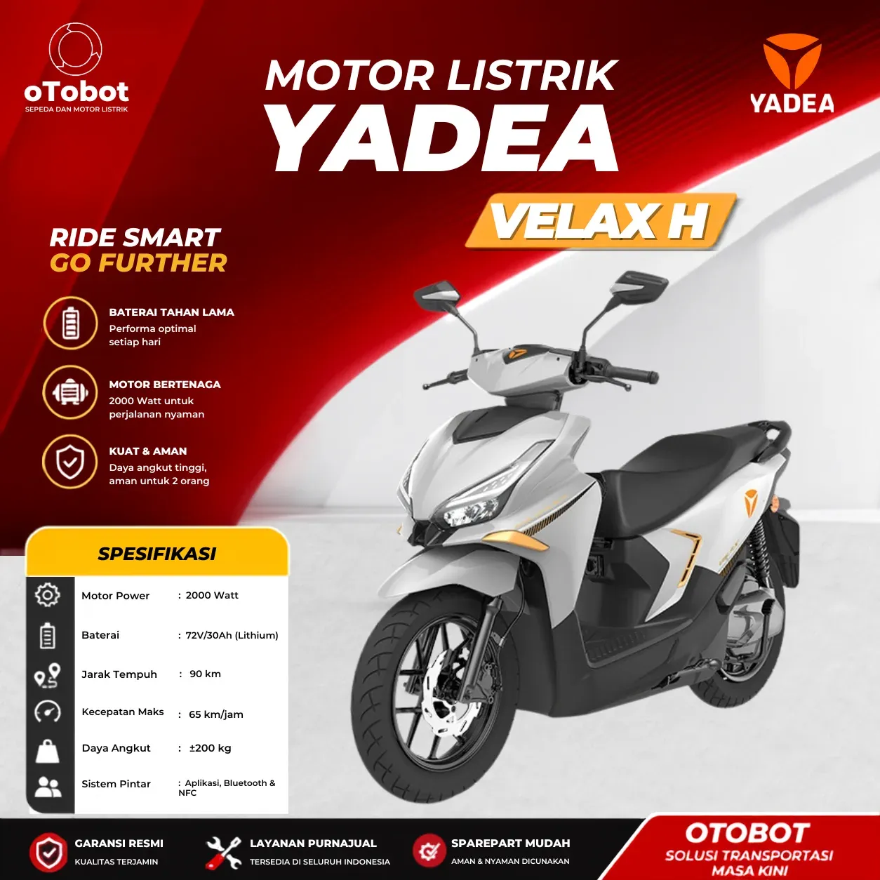 MOTOR LISTRIK YADEA VELAX H (LITH)