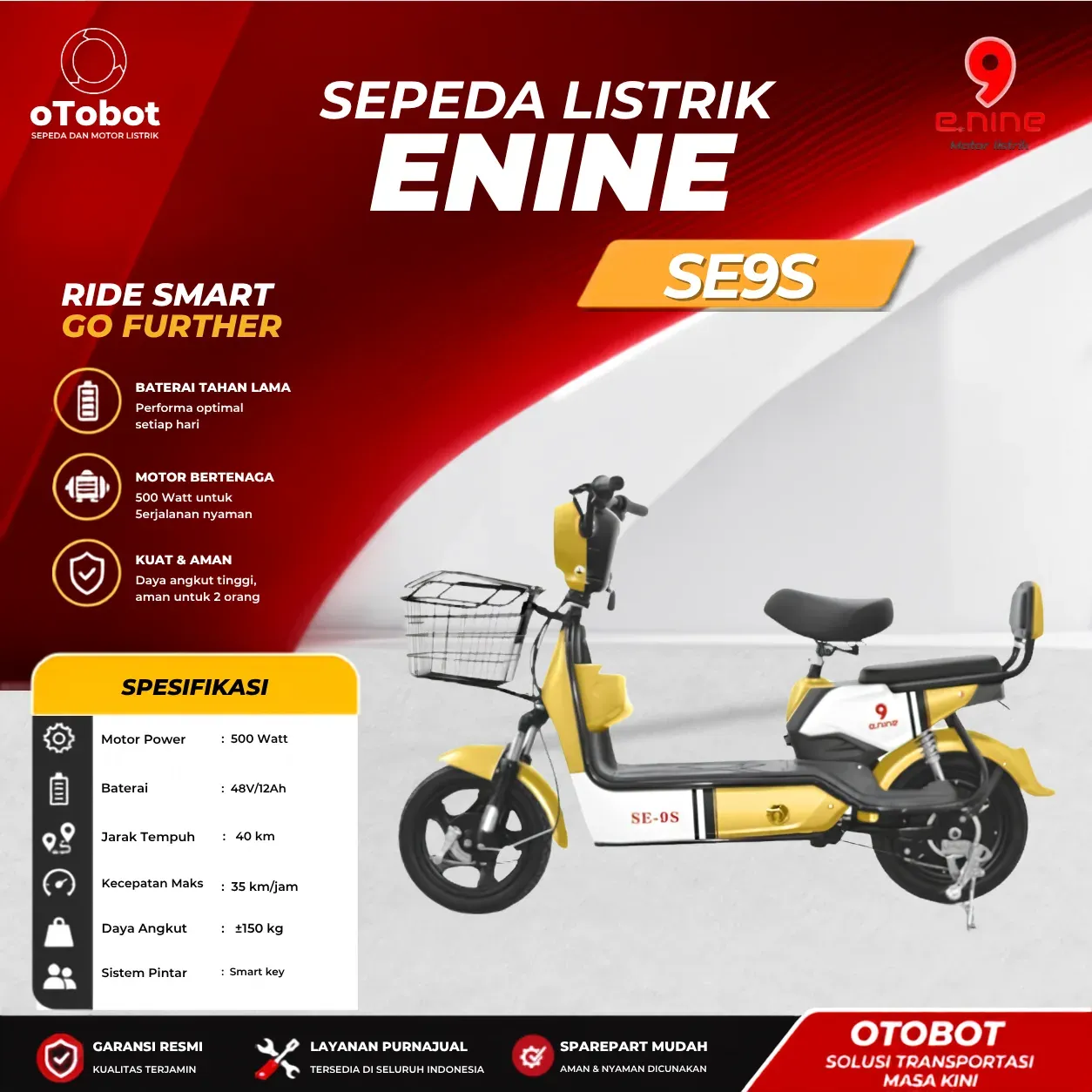 SEPEDA LISTRIK ENINE SE9S SECOND