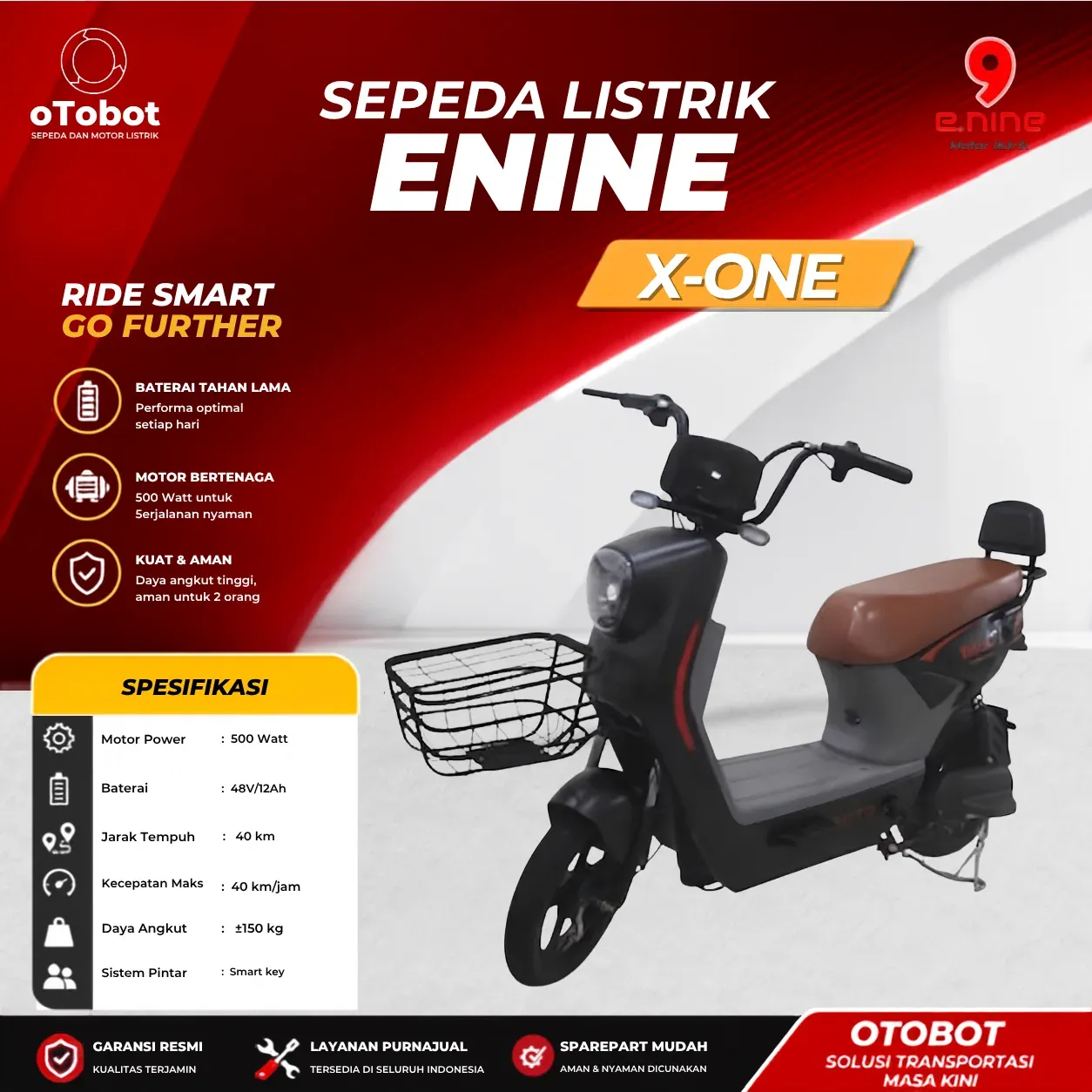 SEPEDA LISTRIK ENINE X-ONE SECOND