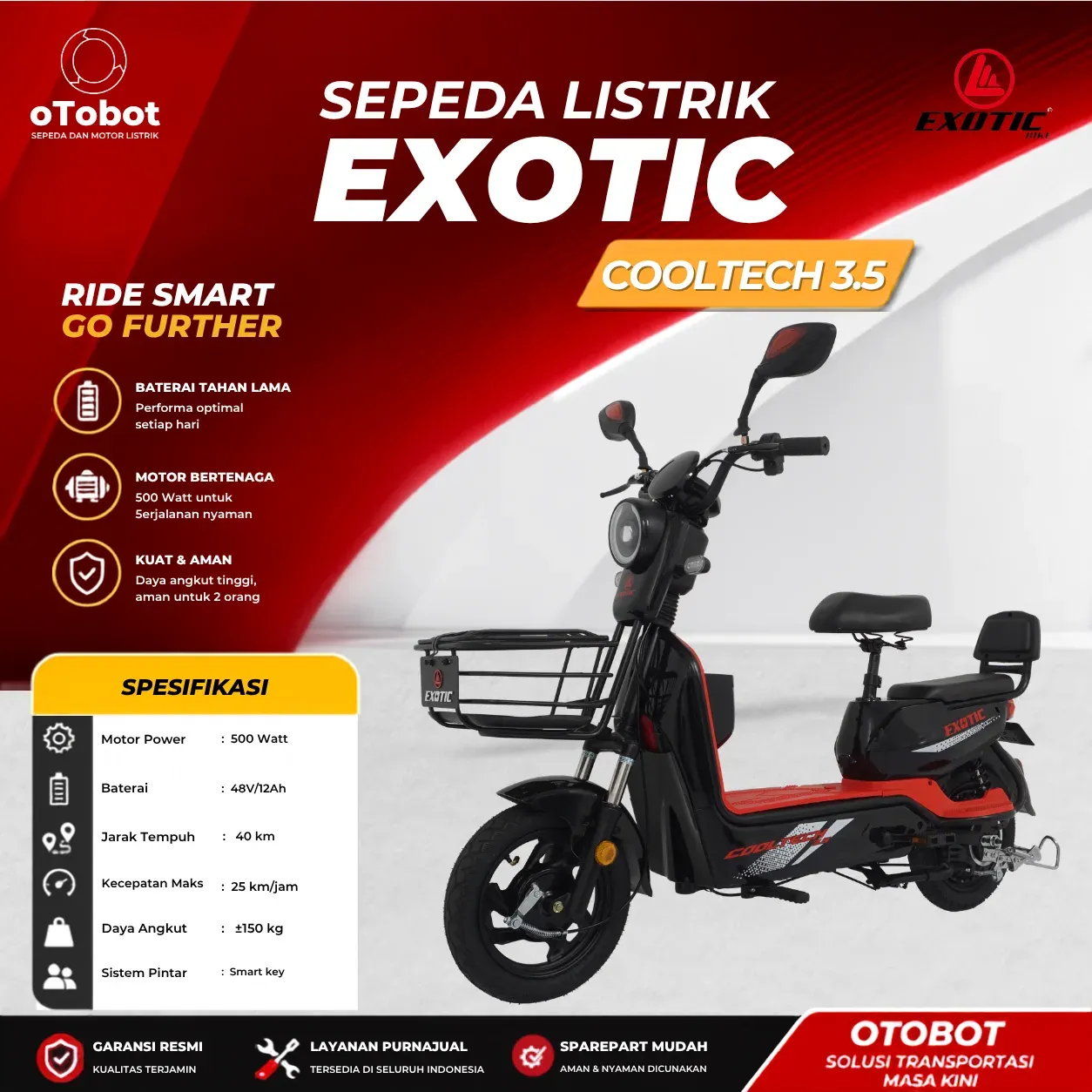 SEPEDA LISTRIK EXOTIC COOLTECH 3.5 SECOND