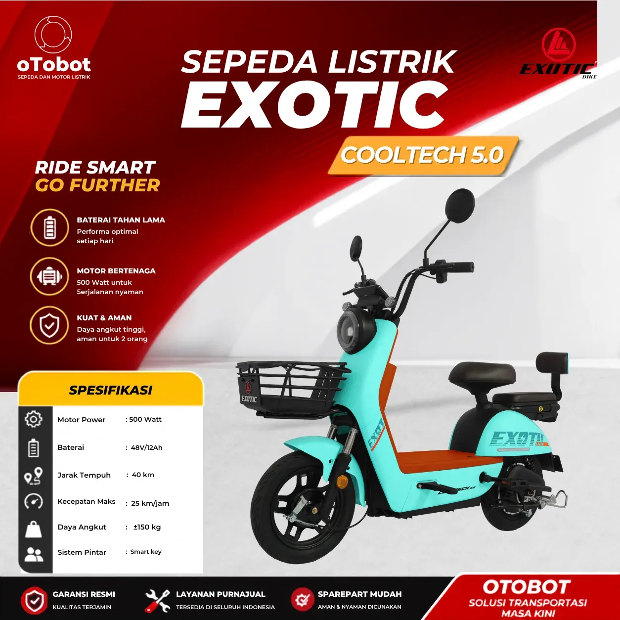 SEPEDA LISTRIK EXOTIC COOLTECH 5.0