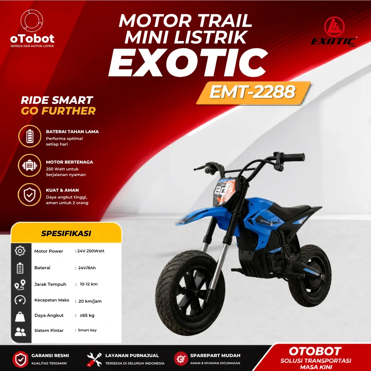 MOTOR LISTRIK TRAIL MINI EMT-2288