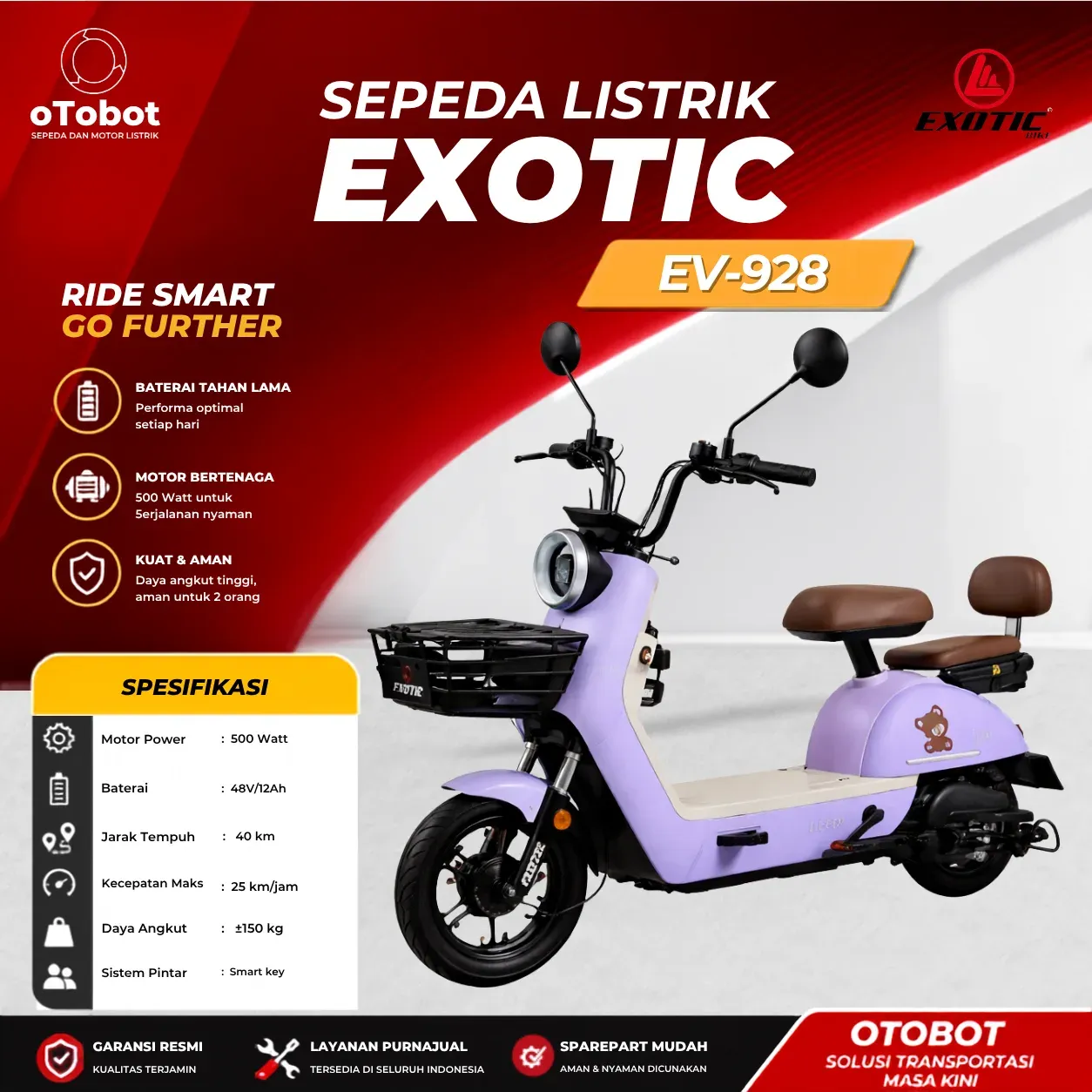 SEPEDA LISTRIK EXOTIC EV-928 SECOND