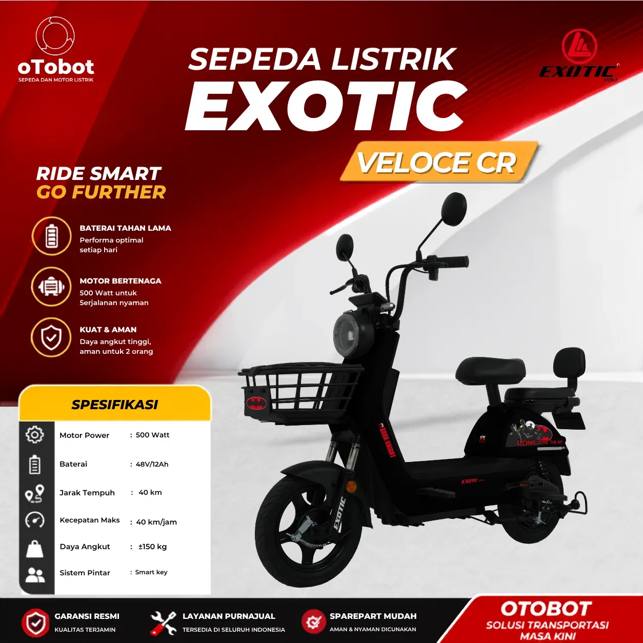 SEPEDA LISTRIK EXOTIC VELOCE CR