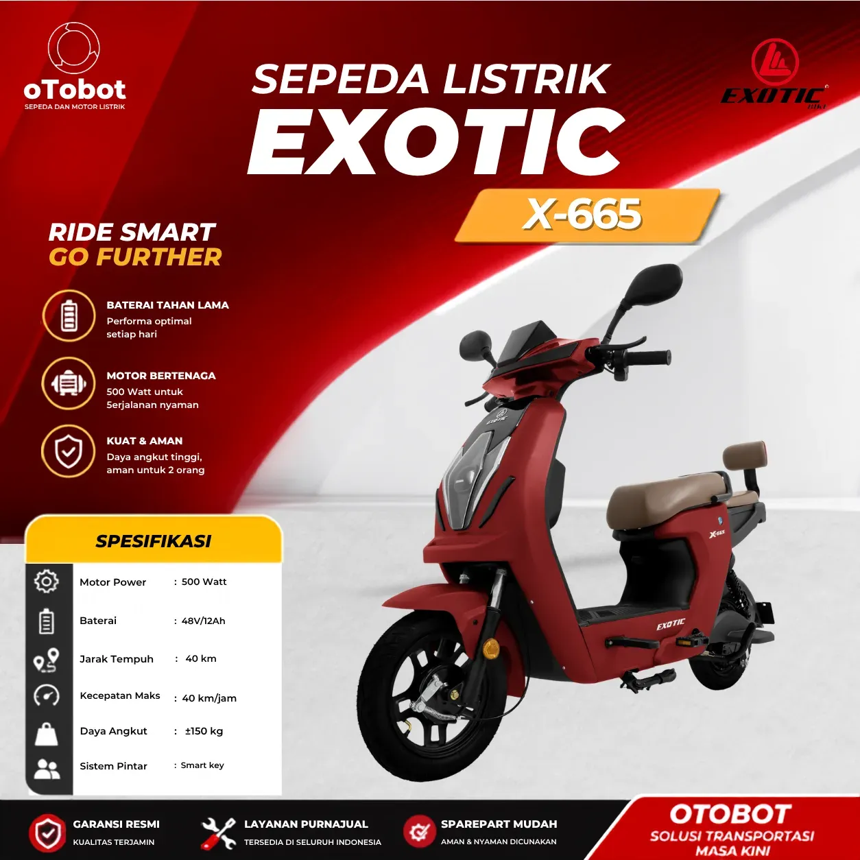 SEPEDA LISTRIK EXOTIC X-665