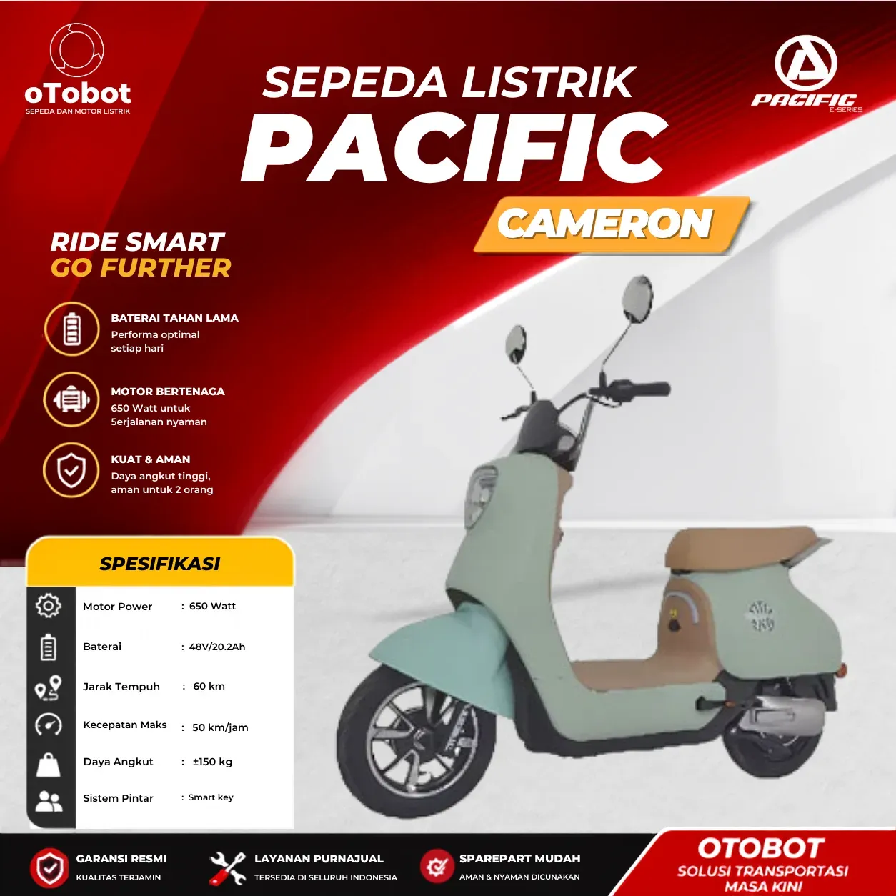 SEPEDA LISTRIK PACIFIC CAMERON