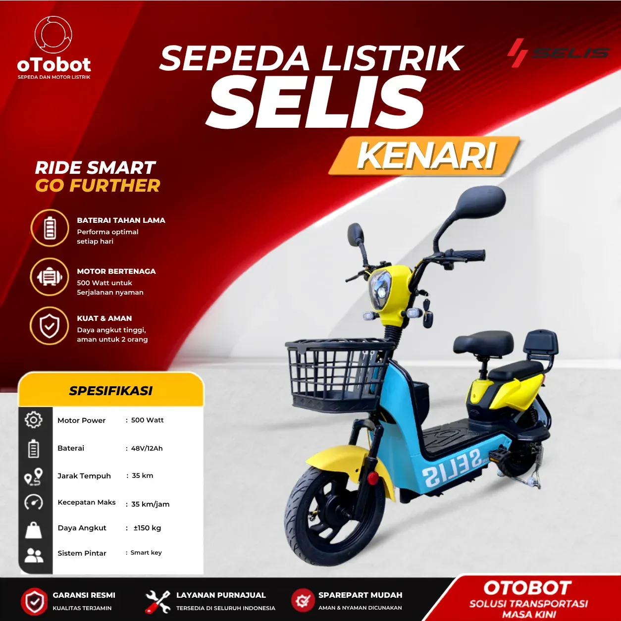 SEPEDA LISTRIK SELIS KENARI SECOND