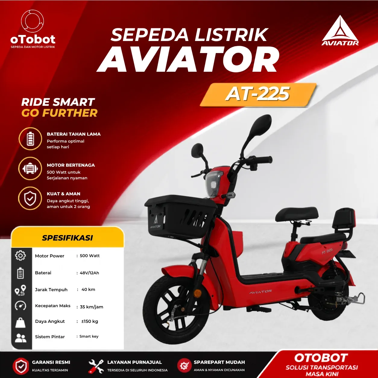 SEPEDA LISTRIK AVIATOR AT 225