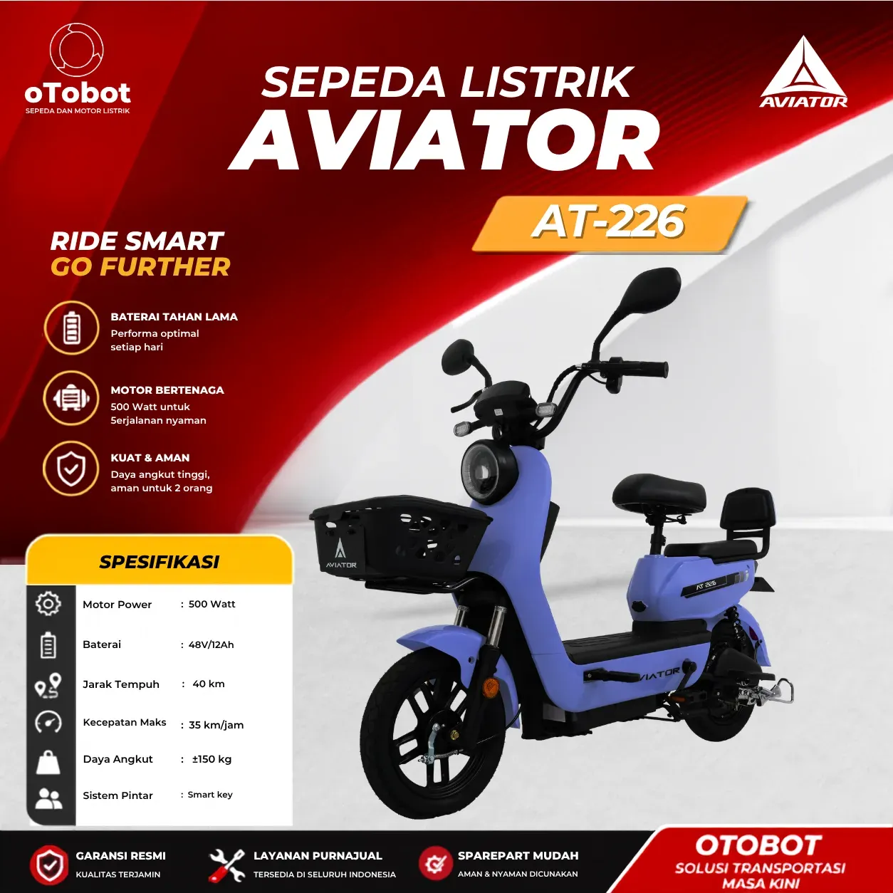 SEPEDA LISTRIK AVIATOR AT 226