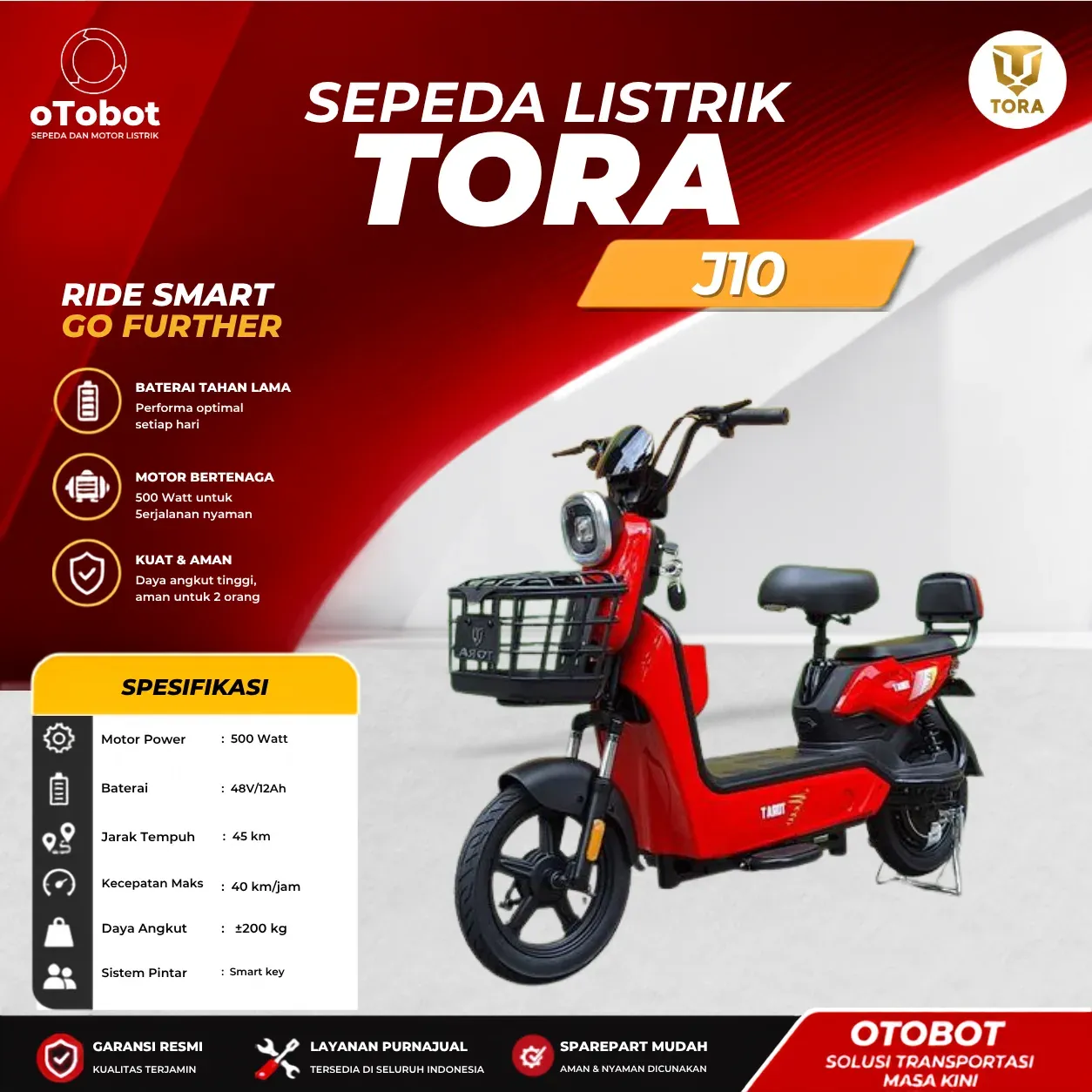 SEPEDA LISTRIK TORA J10