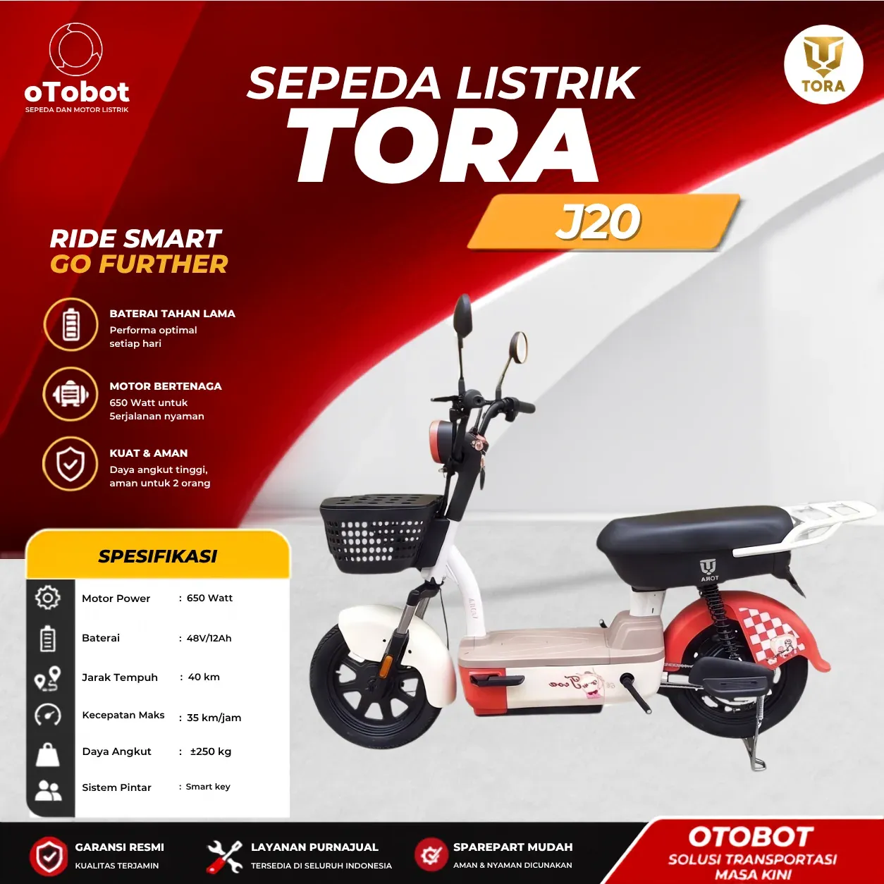 SEPEDA LISTRIK TORA J20