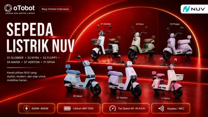 Sepeda Listrik NUV 2026: Kenali S1 Globber, S2 Nyra, S3 Floppy, S5 Naver, S7 Veriton & F1 Spiva