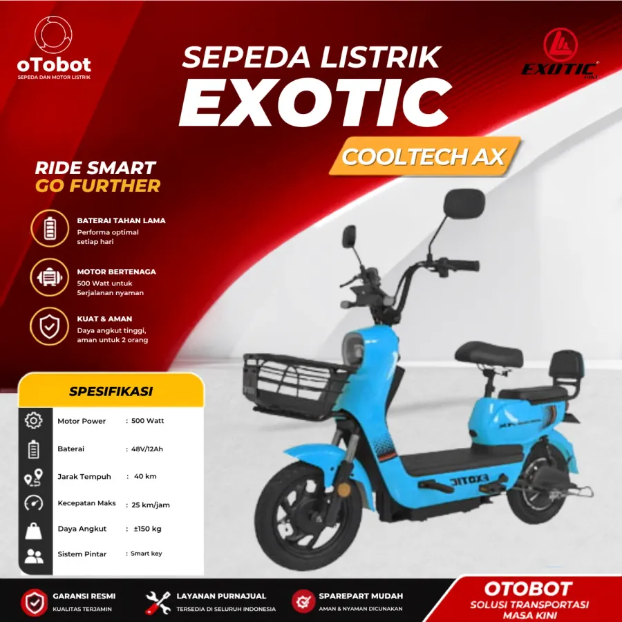 SEPEDA LISTRIK EXOTIC COOLTECH AX SECOND