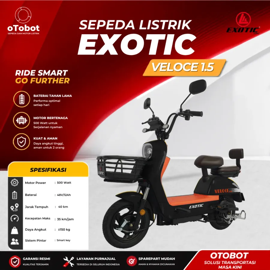 SEPEDA LISTRIK EXOTIC VELOCE 1.5 SECOND