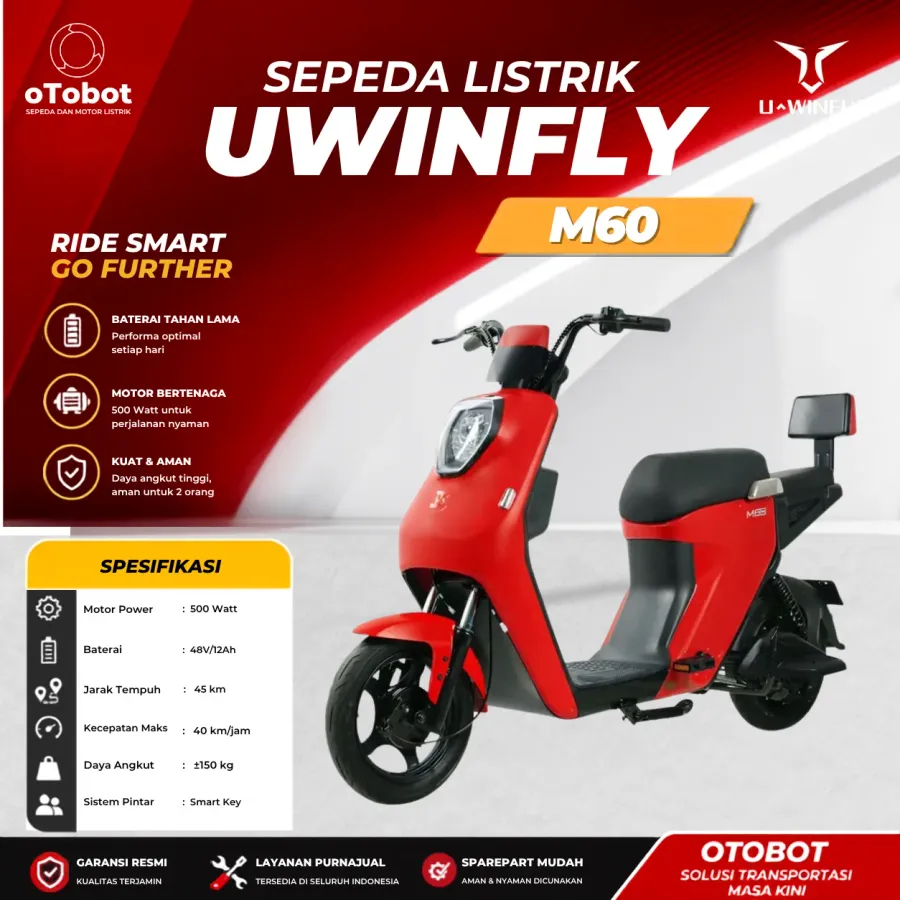 SEPEDA LISTRIK UWINFLY M60 SECOND