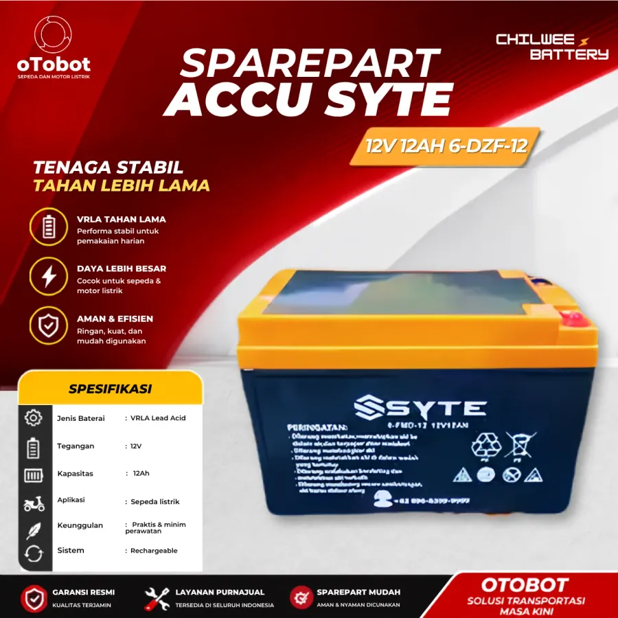 ACCU SYTE 12V 12AH 6-DZF-12