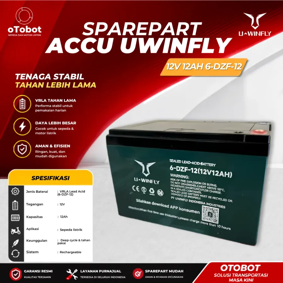 ACCU UWINFLY 12V 12AH 6-DZF-12